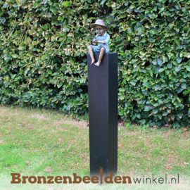 Bronzen visser als tuinbeeld BBW1819br