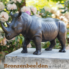 Bronzen neushoorn beeld BBW1352br