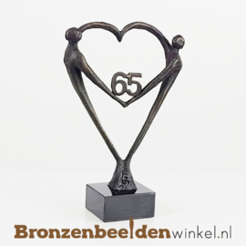 TOP cadeau 65 jaar getrouwd "Het Hart" met 65 BBW003br67