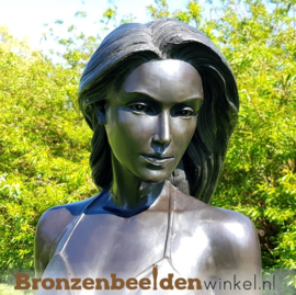 Tuinbeeld vrouw in jurk - donkerbruin BBW1311