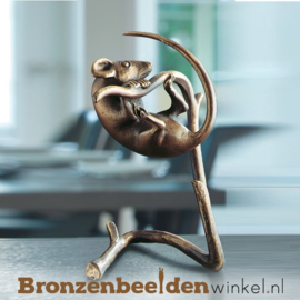 Bronzen muis beeldje BBW37072