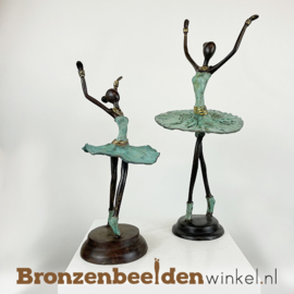 Afrikaanse ballerina beelden set "Groot en Klein"  28 + 40 cm BBW009br95