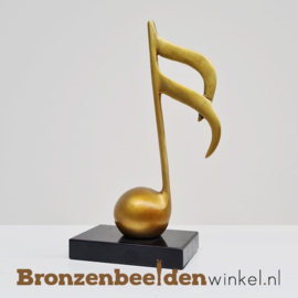 Bronzen beeldje muzieknoot BBW2916br