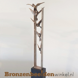 Groot sculptuur met 5 vogels BBW60226