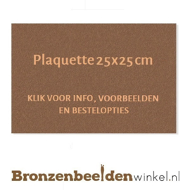 Bronzen plaquette 25x25 cm