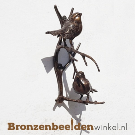 NR 14 | Bronzen musjes boven elkaar voor aan de muur BBW0395br