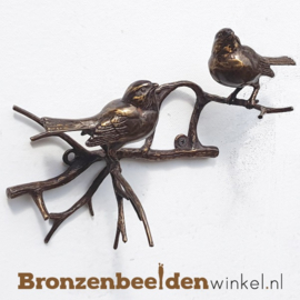 Muurdecoratie vogels naast elkaar voor aan de muur BBW0397br