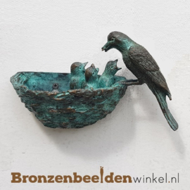 Muurdecoratie vogeltjes met moeder BBW0398br