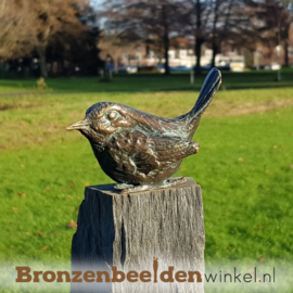 Vogel beeldje "De winterkoning" in brons BBWR88498