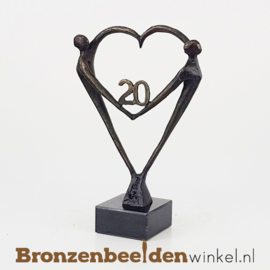 TOP cadeau 20 jaar getrouwd "Het Hart" met 20 BBW003br67j