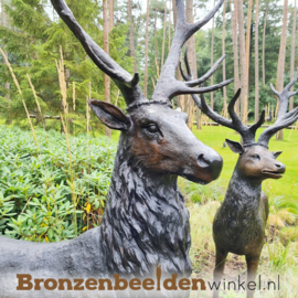 Dieren tuinbeeld van een groot hert BBW47232