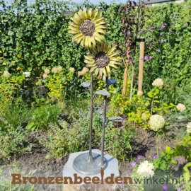 Bronzen zonnebloemen tuinbeeld BBWR88895