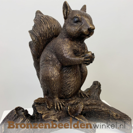 NR 10 | Cadeau vrouw 83 jaar ''Bronzen eekhoorn beeld'' BBW1168br