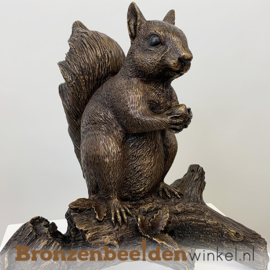 NR 10 | Cadeau vrouw 90 jaar ''Bronzen eekhoorn beeld'' BBW1168br