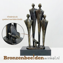 Familie beeld 4 personen en vlinder BBW004br16v