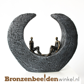 Vriendschap beeldje "Diepgaande gesprekken" (GRIJS) BBW005br15