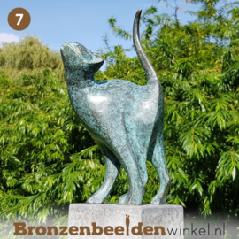 NR 7 | Cadeau vrouw 73 jaar ''Bronzen kat'' BBW1666br