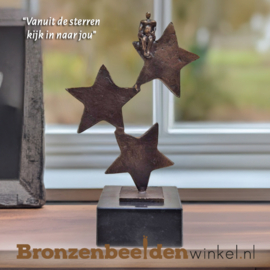 Gedenkbeeldje "Vanuit de sterren kijk ik naar jou" BBW007br41