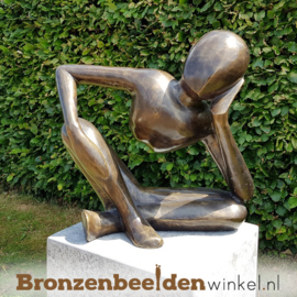 afgewerkt waarde bout Figuratief tuinbeeld "De Dagdromer" van brons (Met of zonder sokkel  (85x30x30cm): Zonder sokkel,Montage en plaatsing: Zonder montage en  plaatsing,Met GRATIS onderhoudsset t.w.v. € 24,95: Ja, graag!)