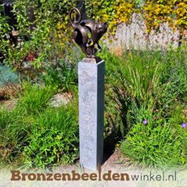Beeld moderne kat in brons BBW2934br