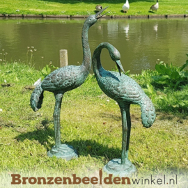 Kraanvogel beelden brons BBW1179