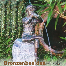 Bronzen tuinbeeld "Jan met fluit" BBWR891244