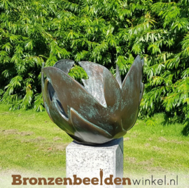 Abstract tuinbeeld "Bloem des Levens" - Groen