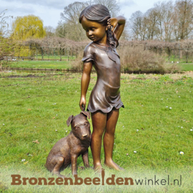 Tuinbeeld meisje met hondje BBW1438br