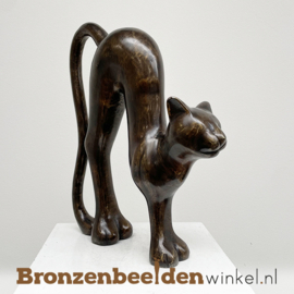 UITVERKOOP bronzen beeld "Vrolijke poes" BBW00242bf
