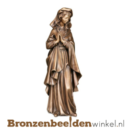 Bronzen Mariabeeld met gevouwen handen BBW85389