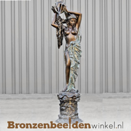 Bronzen fontein "De vrouw met schelp" BBW84059