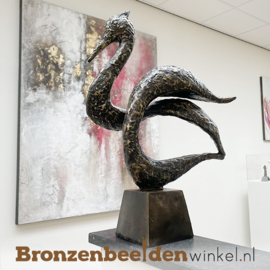 Kunst beeld van een vogel in brons BBW17321