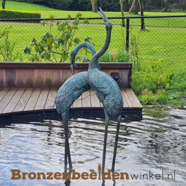 Vijver decoratie beelden kraanvogels BBW571 & BBW571-1