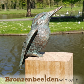 Nr 5 | Cadeau vogelliefhebber ''Bronzen ijsvogel beeldje BBW88321