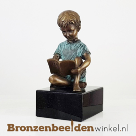 Lezend jongetje op sokkel BBW0802br