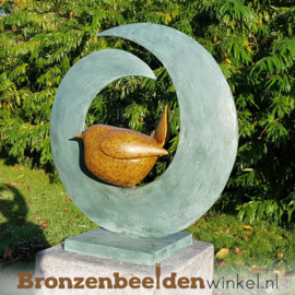 Abstract tuinbeeld "Vogel in cirkel" BBW2673br