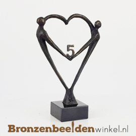 TOP cadeau 5 jaar getrouwd "Het Hart" met 5 BBW003br67j