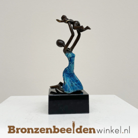 Afrikaans beeld "Blijdschap -blauw- " 13 cm BBWST24KL15