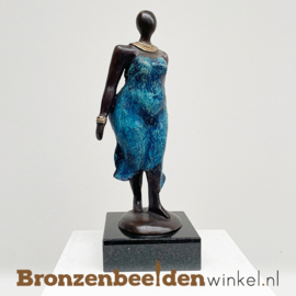 Dikke dames beeld "Thandiwe" uit Afrika 33 cm bbwDV15GR35