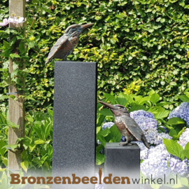 Ijsvogel cadeau ''ijsvogels in brons op twee zuilen'' BBW88367