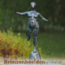 Vrouwen beeld dikke dame brons BBW1301br