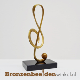 Bronzen beeldje muzieksleutel BBW2917br