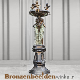 Spiritueel cadeau ''Bronzen fontein met vrouwen en engeltjes'' BBW8001