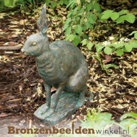 Beeld veldhaas in brons BBWR88460