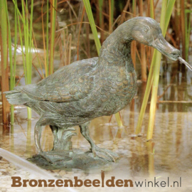 Spuitfiguur eend in brons BBWR90109