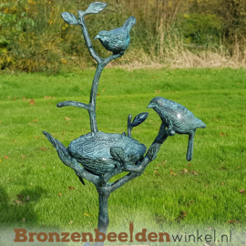 Twee vogeltjes op tak met nestje BBW1814br