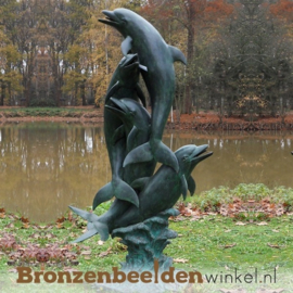 Bronzen dolfijnen als fontein BBW868BR