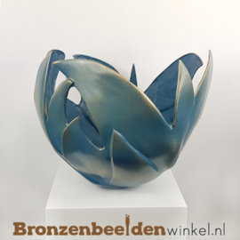 Modern binnen beeld "Bloem des Levens" (blauw)