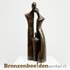 Groot beeld abstract gezin 3 personen BBW2383br