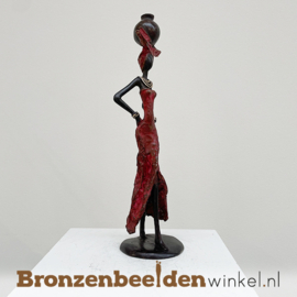 Bronzen beeldje "Betoverend" uit Afrika BBWST06GR35